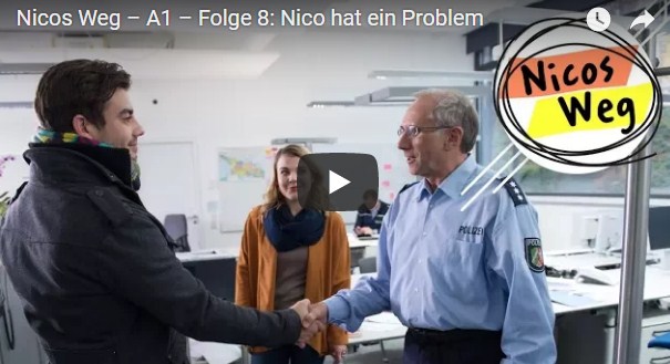 Nicos Weg – A1 – Folge 8: Nico hat ein Problem|تعلم الالمانية صوت وصورة مع سلسلةDW المشهورة الحلقة الثامنة